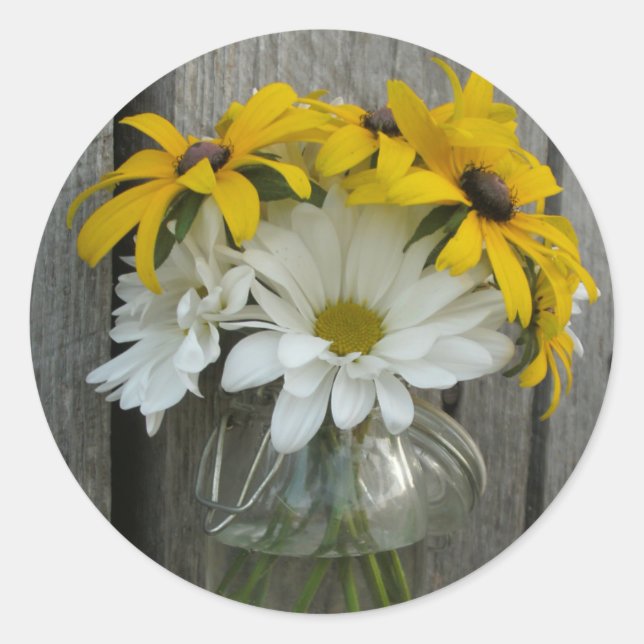 Daisy & Black Eyed Susans Sticker (Front)