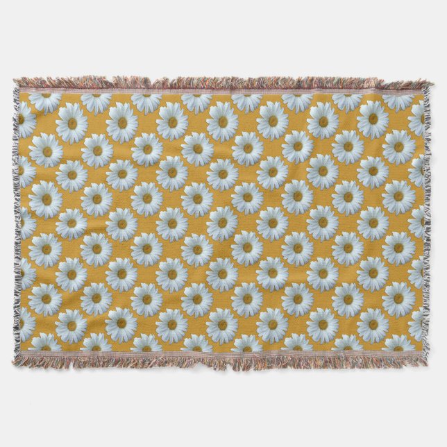 Daisy Blanket Yellow Daisies Throw Blanket (Front)