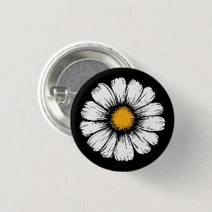 Daisy Bloom 1 Inch Round Button