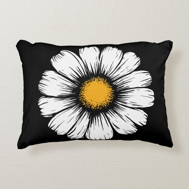 Daisy Bloom Accent Pillow (Front)