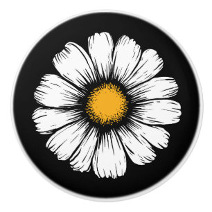 Daisy Bloom Ceramic Knob
