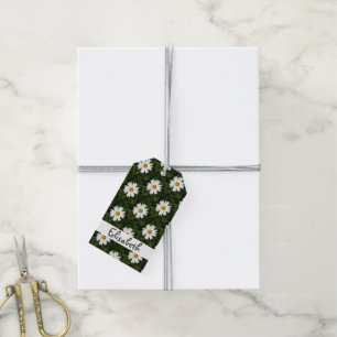Daisy Bloom seamless pattern + your ideas Gift Tags