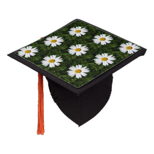 Daisy Bloom seamless pattern + your ideas Graduation Cap Topper