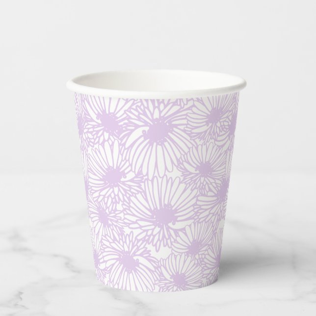 Daisy Blooms - Airy Lilac Paper Cups (Front)