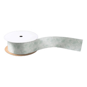 Daisy Blooms - Muted Sage Satin Ribbon