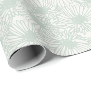 Daisy Blooms - Muted Sage Wrapping Paper