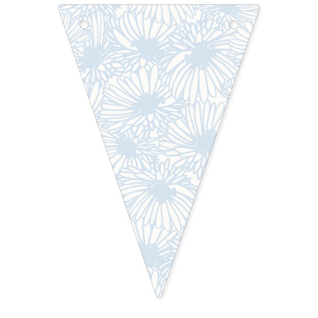 Daisy Blooms - Powder Blue Bunting Flags (First Flag)