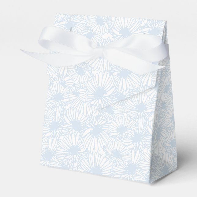 Daisy Blooms - Powder Blue Favor Box (Front Side)