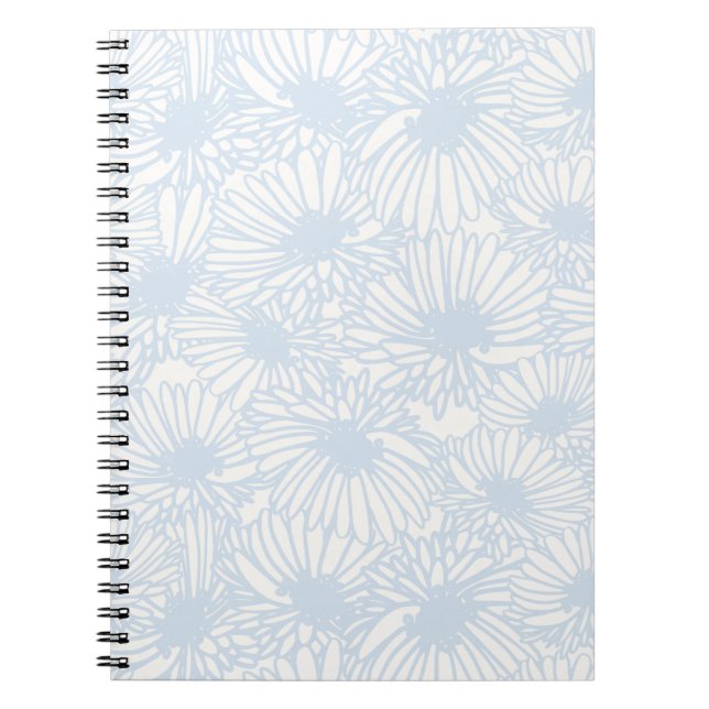 Daisy Blooms - Powder Blue Notebook (Front)