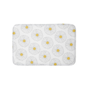 Daisy Blossom Flower Daisies Garden Party Floral Bath Mat
