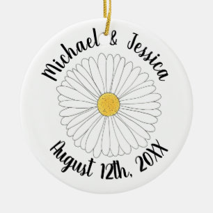 Daisy Blossom Flower Daisies Garden Party Floral Ceramic Ornament
