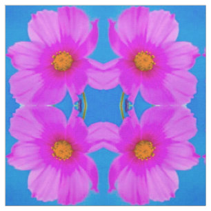 Daisy Blues & happy Pinks Fabric