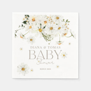 Daisy Boho Baby in Bloom Shower  Napkin