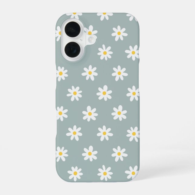 Daisy Boho Floral  iPhone 16 Case (Back)