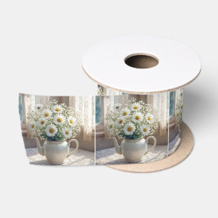 Daisy Bouquet in an Antique Teapot Satin Ribbon