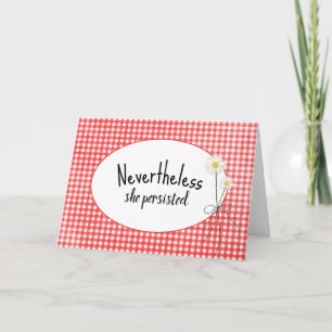 Daisy Bouquet On Gingham Card