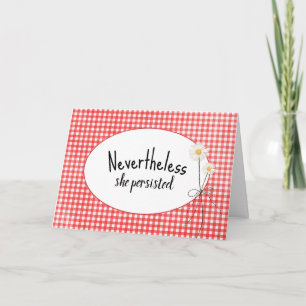 Daisy Bouquet On Gingham Card