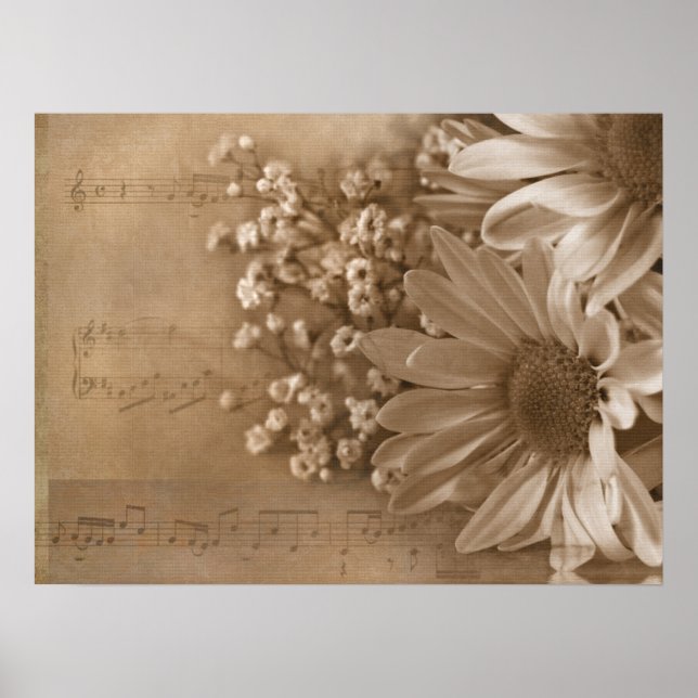 Daisy Bouquet on Music Poster (Front)