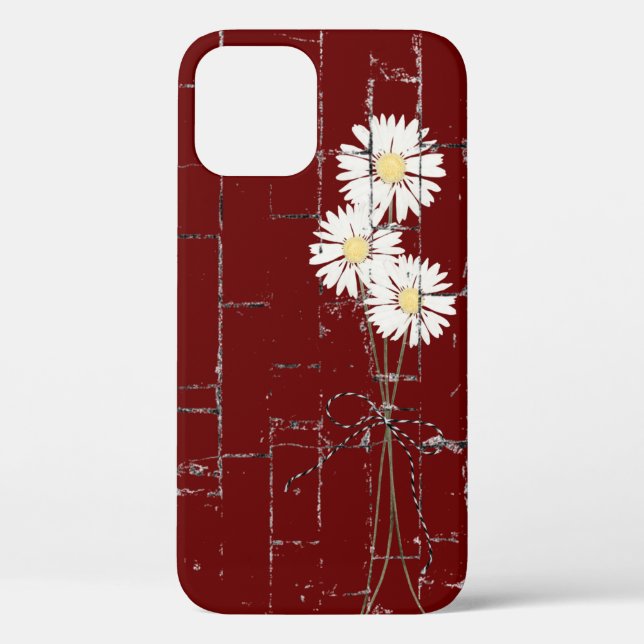 daisy bouquet on red brick Case-Mate iPhone case (Back)