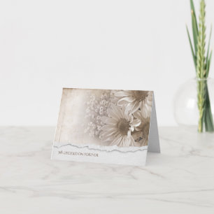 Daisy bouquet with torn edge Vow Renewal Ceremony Invitation