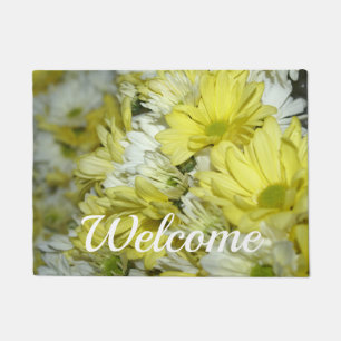 Daisy Bouquets Welcome Doormat