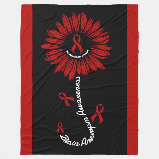 Daisy...Brain Aneurysm Fleece Blanket (Front)