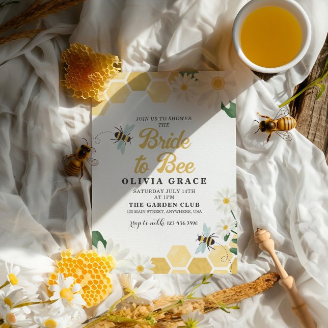Daisy Bride to Bee bridal shower Invitation (Creator Uploaded)