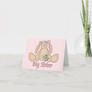 Daisy Bunny Big Sister Card