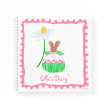 Daisy Bunny Diary 8.5" x 8.5" Spiral Notebook