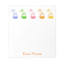 Daisy bunny note pad