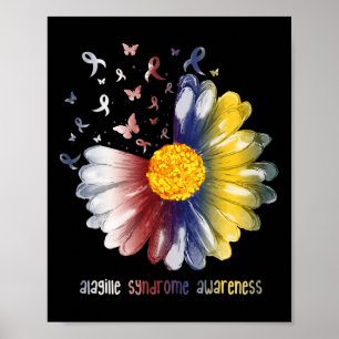 Daisy Butterfly Alagille Syndrome Awareness  Poster