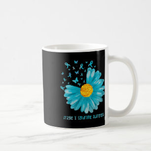 Daisy Butterfly Teal Ribbon Fragile X Syndrome Awa Coffee Mug