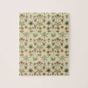 Daisy by William Morris, Vintage Victorian Flowers Jigsaw Puzzle