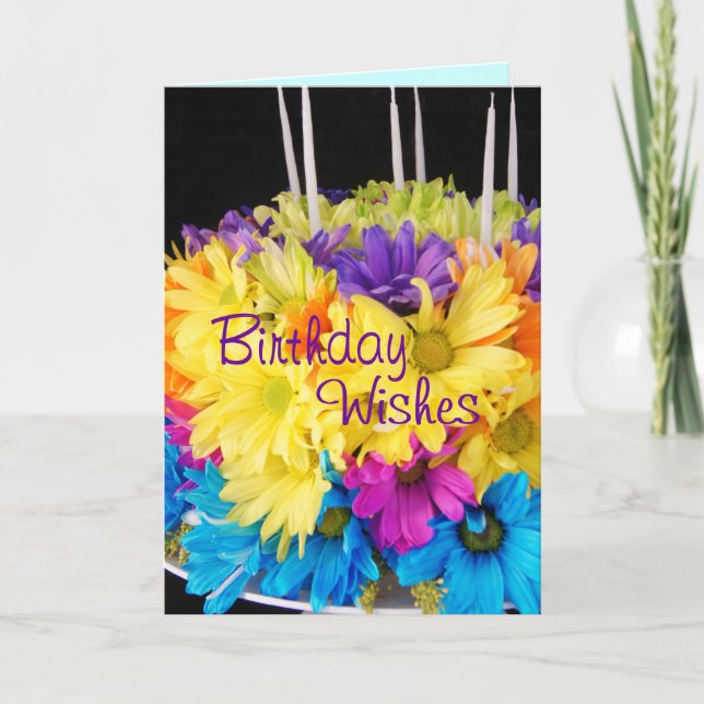Daisy Cake Birthday card-customize Card (Front)