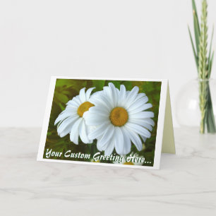 Daisy Card Wild Flowers Custom Greeting Cards
