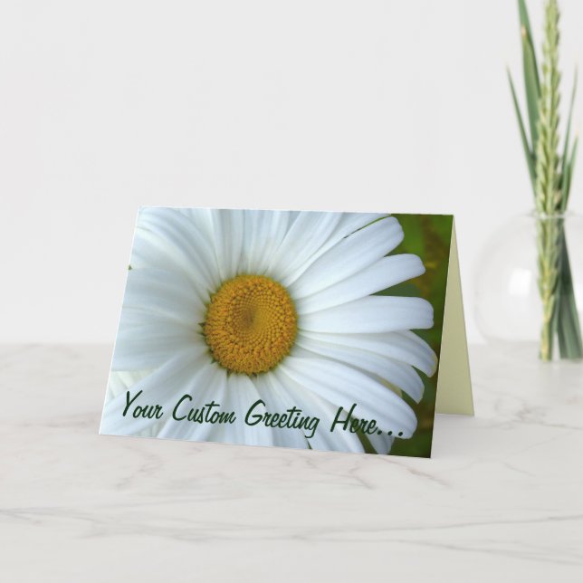 Daisy Card Wild Flowers Custom Greeting Cards (Front)