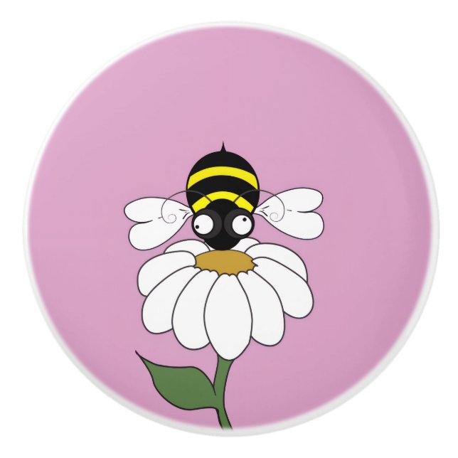 Daisy Ceramic Knob (Front)