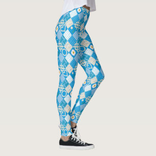 Daisy Chain Faux Patchwork to Customize Leggings