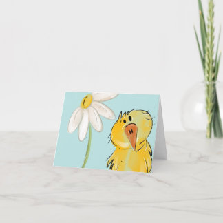 Daisy chick thank you card
