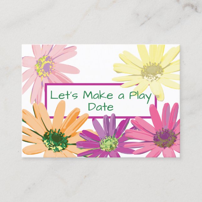 Daisy Child's Play Date Business Card (Front)