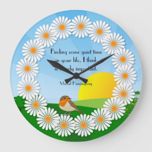 Daisy Circle ~ Quotation Clock