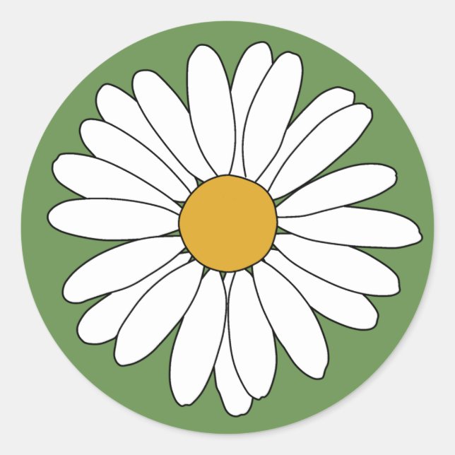 daisy classic round sticker (Front)