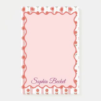 Daisy Coquette Stripes Notepad