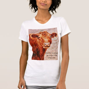 Daisy Cow Farm Living Is The Life T-Shirt