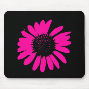 "Daisy Crazy" - Hot Pink Daisy Mouse Pad