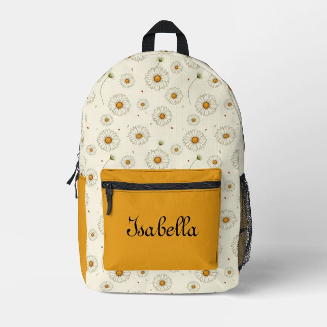 daisy customized design printed backpack (Front)
