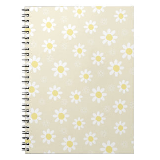 Daisy Cute Flowers Yellow Floral Pattern Notebook