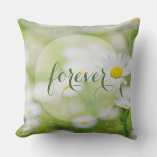 Daisy Daisies Flower Floral Summer Wedding Forever Throw Pillow