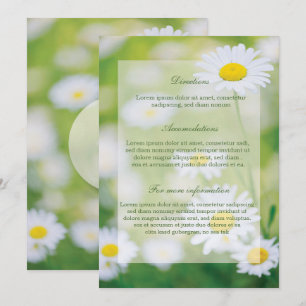 Daisy Daisies Flower Floral Summer Wedding Invitation