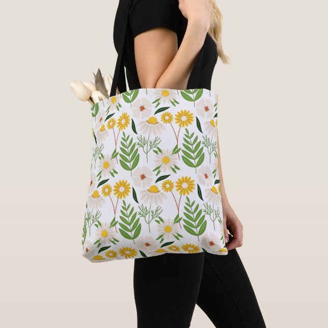 Daisy-Daisy pretty pattern Tote Bag (Close Up)